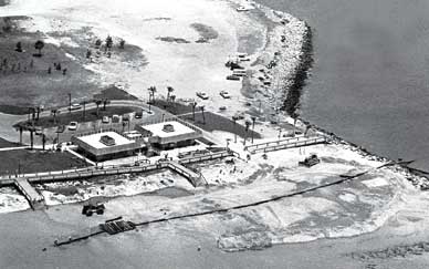  By July 1969, Jetty Park had 140 campsites with water and electrical hook-ups, tables and grills. An aerial photo of the park was included in the May 1969 issue of Trailer Life magazine. (Port Canaveral image)