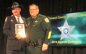 Citizen of the Year George Taylor, Sr., left, with Sheriff Wayne Ivey.