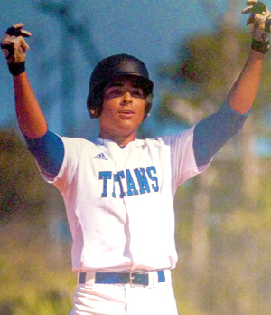 Waiting out three second-inning lightning delays totaling an hour and 53 minutes and nine innings of heart-stopping baseball Eastern Florida got a two-run home run from Christian Diaz in the bottom of the ninth inning on Monday to beat St. Petersburg College 10-8 to advance to the state tournament for the first time since 2001. (Image for SpaceCoastDaily.com)