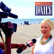 The “Creative Cans In the Sand” program has been enthusiastically endorsed and embraced by many volunteers, local artists, businesses and local government. The media has also shown an interest as Local 6′s Tee Taylor interviews co-founder Nikki Freeman about Creative Cans In the Sand. (SpaceCoastDaily.com image)