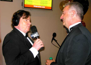 LEFT TO RIGHT: John Harper interviewing Rick Roach. (Nancy Lundell image)