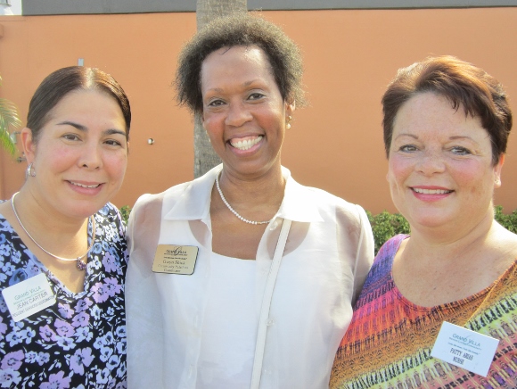 From left to right: Grand Villa representatives Jean Carter, Gwyn Shick, and Patty Arias