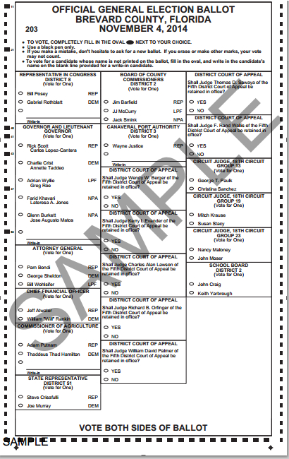 What is a voter sample ballot?