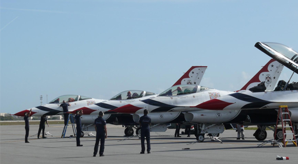 Susan Hammerling’s emotions were all over the map as she prepped for an unforgettable ride aboard one of the legendary United States Air Force Thunderbirds. The Melbourne resident was selected by the Thunderbirds for Hometown Hero recognition because of volunteer efforts with organizations such as The Haven, Space Coast Volunteers in Medicine and Brevard Guardian Ad Litem. (Image for SpaceCoastDaily.com)