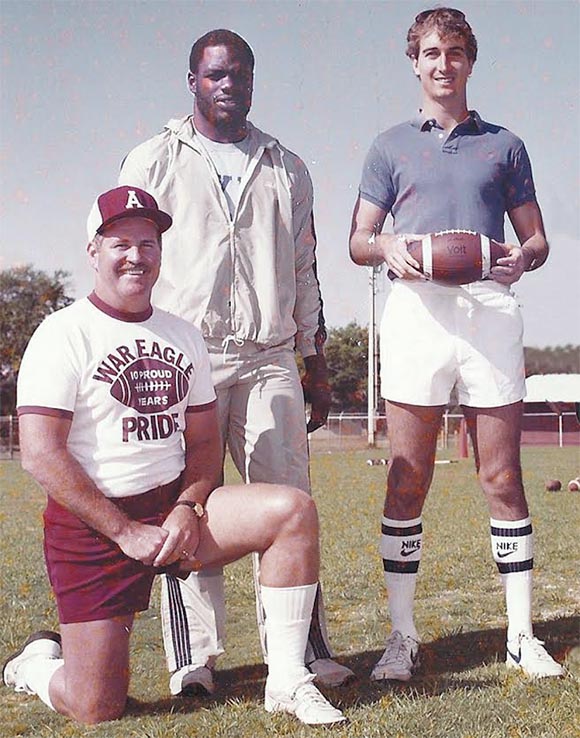 Seventy-three War Eagle players were named to an All-State team during Jay Donnellyâs career, while Cris Collingsworth and Wilber Marshall, below with Donnelly, became first team Parade All-Americans. His overall record was 122-36-2. (Image for SpaceCoastDaily.com)