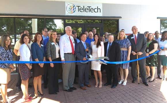 TeleTech Holdings, Inc. a global provider of analytics-driven, technology-enabled customer engagement solutions, hosted the Grand Opening on Tuesday of its new customer experience center in Rockledge. (Image for SpaceCoastDaily.com)
