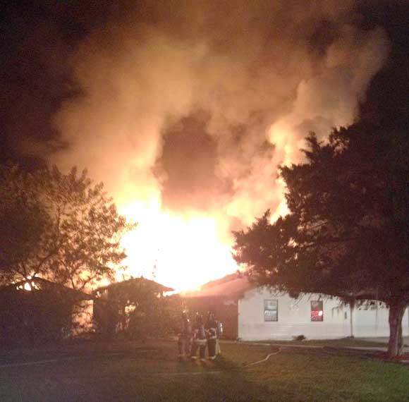Brevard County Fire Rescue responded to a structure fire early Wednesday morning at 1:23 a.m. in the 2800 block of Harlock Road in Melbourne. (BCFR image)