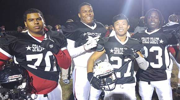 All-Stars TJ Carroll PBHS, Jeremy Farley EG, Ozzie Samuel PBHS