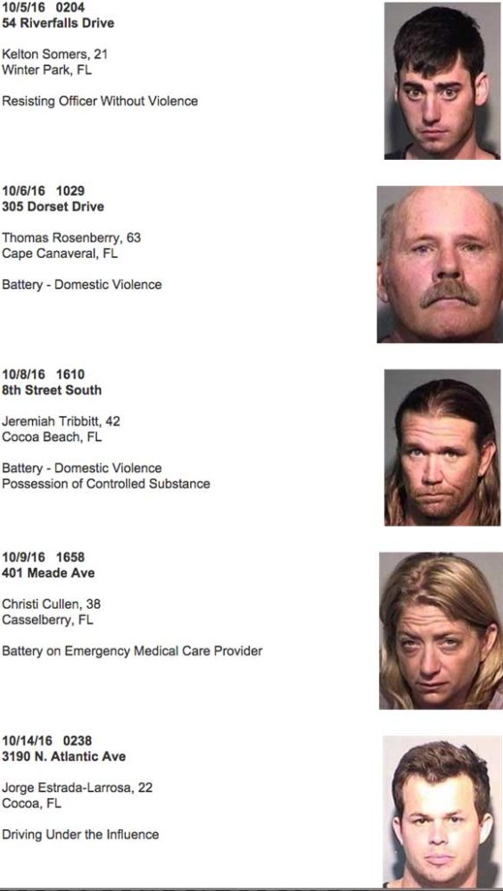 CRIME BREAK Recent Arrests In Cocoa Beach, Suspects Presumed Innocent