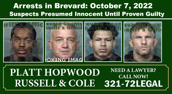 Arrests In Brevard County October Suspects Presumed Innocent