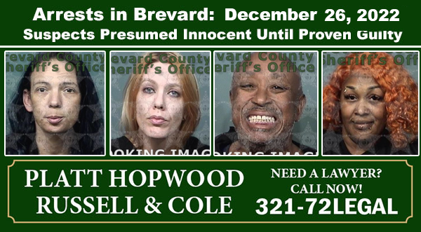 Arrests In Brevard County December 17 2022 Suspects Presumed