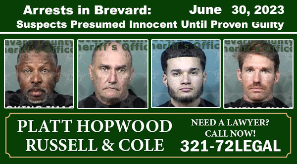 Arrests In Brevard County July Suspects Presumed Innocent