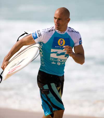 Kelly Slater of Cocoa Beach, Florida most famous surfer in the world