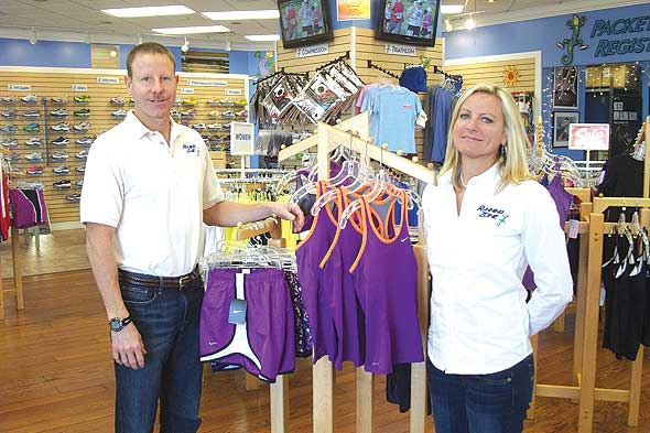 RUNNING ZONE OWNERS: Don and Denise Piercy’s vision has grown into a significant enterprise that now includes multiple retail locations, a race management operation and a foundation which stages dozens of races annually in an effort to promote and encourage health and fitness through running, jogging, walking, educational programs and publications.