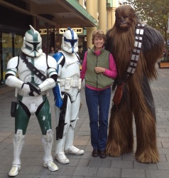Judy Edwards with Star Wars 238 x 250