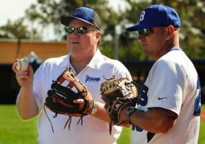 Eastern Florida State College President Dr. Jim Richey, left, with EFSC baseball coach Jeff Tam. (Image for Space Coast Daily