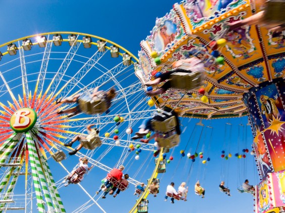 fair rides wheel and swing