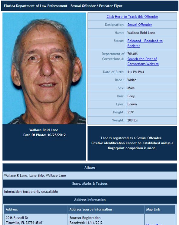 FDLE Posts List of Recent Brevard Sex Offenders.