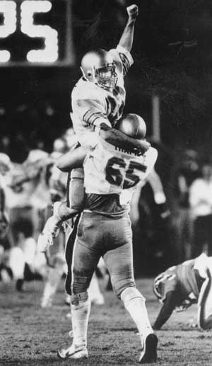 One of the greatest moments in college football and American sports history was his “Hail Mary” touchdown pass in a game against Miami on November 23, 1984. The play personified Flutie’s courage, tenacity and intuitive command of the game that defined his ability and commitment to win throughout his career.(Image for SpaceCoastDaily.com)