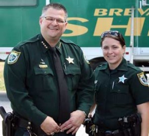 Deputy Kristen Knauss, above right with Sheriff Ivey, served as the BSCO's first "Sheriff For A Day."