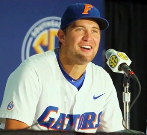 After his junior season, Brian Johnson was named a first-team All-American by the National College Baseball Writers Association and Perfect Game. He also became the first-ever Gator to win the John Olerud Award, given to the top collegiate two-way player in the country.