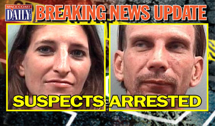 Cocoa Police have arrested Clarice Marie Radcliff, 32, and have charged her with possession of a firearm by a convicted felon and possession of an explosive device. Police also arrested Bryan Mark O’Halloran, 38, and have charged him with possession of an explosive device. (Cocoa PD images)