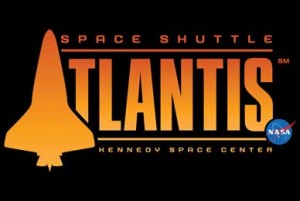 The official identity for the Atlantis exhibit that resonated most powerfully with guests of all ages is a simple design stating, "Space Shuttle Atlantis." (Kennedy Space Center Visitor Complex image)