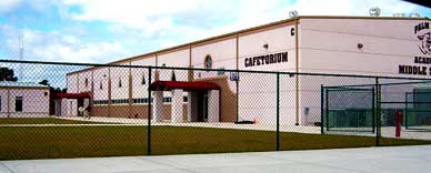 Palm Bay Academy's buildings feature state of the art technology, a modern science lab, state of the art computer lab, and, above, a 10,000 square-foot Cafetorium, which has a full performance stage, sound proof classrooms and rehearsal rooms. (Image for SpaceCoastDaily.com)