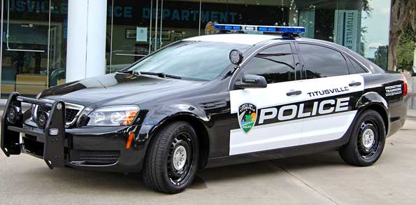 Titusville Police Department's new Chevrolet Caprice police rated vehicles are designed solely for law enforcement. (TPD image)