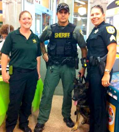 The BCSO Crime Prevention Unit, Patrol Unit and Citizen Observer Patrol (C.O.P.) members were out in force at Publix stores across the county supporting their Back to School child safety event by providing fingerprinting services and K9 demonstrations. "I would like to thank all of our staff and Publix for their continued support to keep our community a safe place to call home," said Sheriff Wayne Ivey.