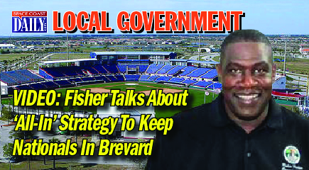 Last week, Brevard County Commissioner Robin Fisher presented Nationals executives with an "All-In" conceptual plan for Space Coast Stadium renovations that would consists of refinancing the stadium debt to fund upgrades. The deal would also include state funds earmarked for communities to keep teams from moving their spring training in Florida, to Arizona. (Brevard County image)