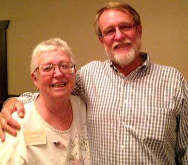 Neta Harris executive director of the Brevard Nature Alliance with Rodney Smith, whose presentation entertained and educated an enthusiastic audience. Smith stressed that there is much work to be done to clean up and reverse the damage done to the Indian River Lagoon. (SpaceCoastDaily.com image)