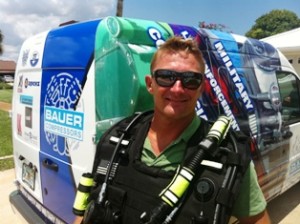 Public safety advocate Wyatt Werneth is promoting the use of the Radid Diver system for use by first responders to accidents (Space Coast Daily image)