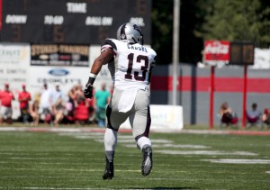 The Panther defense forced two fumbles and two interceptions. The first interception, hauled in by Cadore inside FIT’s goal line, was returned for a 100-yard touchdown. The score gave FIT a 13-7 lead heading into the locker room at halftime. (Florida Tech image)