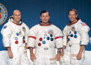 Left to right: Mattingly, Young and Duke. (NASA image)