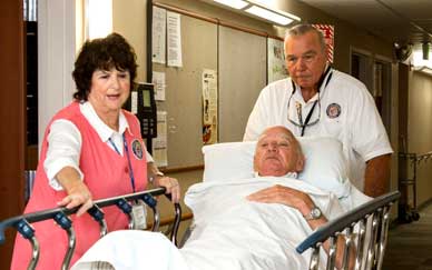 TEAM WORK: Several years ago, Mary Ann Tucker, above left, volunteered at the Cape Canaveral Hospital gift shop. Soon therafter husband Rich, above right, joined as a transportation volunteer for the hospital. (Space Coast Medicine & Active Living image)