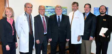 SPACE COAST VOLUNTEERS IN MEDICINE Brenda Cherpitel, Dr. Barry Kronman, Dr. Gene List, Dr. Richard Roberts, Dr. Steven J. Vanderby, Dr. Tad Fisher and Paul Ringenberger.