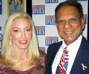 Incoming BCMS President Dr. Stephanie Haridopolos, with Judge A.B. Majeed. (Space Coast Medicine & Active Living image)