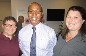 From left to right: Dr. Aaron Smith, Dr. Richard Gayles, and Dr. Julie Chevillet (SpaceCoastDaily.com image)