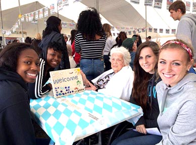 Students from Titusville High School accompanied Sally from Royal Oak Nursing Home at the 23rd annual Seniors Day at The Space Coast State Fair. Space Coast Area Transit and The Brevard Public Schools Foundation and the Space Coast State Fair sponsor the event every year. (SpaceCoastDaily.com image)