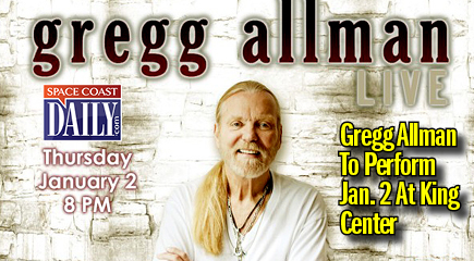 The Legendary Rock and Roll Hall of Famer, Gregg Allman is returning to the King Center in a performance on Jan. 2 you don’t want to miss. (King Center image) 