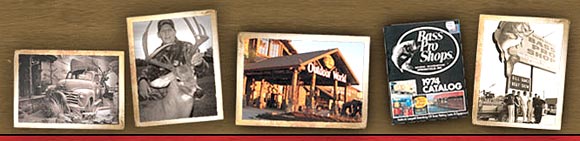 In 1971 young Johnny Morris, frustrated by the lack of tackle in local stores, rented a U-Haul trailer and took off across the country filling it with the newest premium fishing tackle he could find. When he returned home to Springfield, Missouri, Johnny started in the fishing business with eight feet of space in his dad’s liquor store which became a popular stopping-off place for local and out-of-state fishermen on the way to the Ozark’s famous bass lakes. A number of these anglers started calling when they got back home wanting Johnny to send them some of his specialized Bass Pro Shops tackle. In 1974, in response to this demand, he printed and mailed his first Bass Pro Shops catalog. Today, outdoor enthusiasts around the world look forward to opening the mail and getting their favorite Bass Pro Shops catalog, while many enjoy visiting and shopping basspro.com. In 1978, Johnny introduced the first professionally rigged boat, motor and trailer fish-ready package. The Bass Tracker boat “package” revolutionized the marine industry. Huge boat showrooms are featured in every Bass Pro Shops store. Bass Pro Shops today isn’t just fishing. It is an outdoor retail leader in hunting, camping, nature gifts, outdoor cooking, and much more. From that simple beginning, Bass Pro Shops has become one of America’s premier outdoor retailers with destination outdoor retail stores across America and Canada, serving over 75 million sportsmen a year. Each store is unique and offers a truly unforgettable shopping experience - as close to the Great Outdoors as you can get indoors! (Bass Pro Shop image)