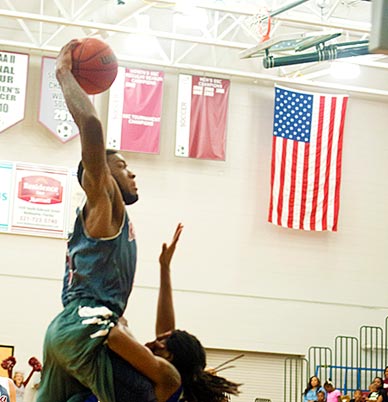 Corbin Jackson is the lone Sunshine State Conference player averaging a double-double and the forward has recorded five double-doubles and one triple-double in FIT’s first nine games of the season. (Florida Tech image)