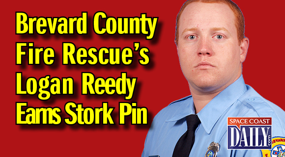 Reedy, 25, has worked for Brevard County Fire Rescue for about six years, most of it on the overnight shift. And his first baby delivery happened fast, several factors playing into what was a 12-minute phone call. (BCFR image)