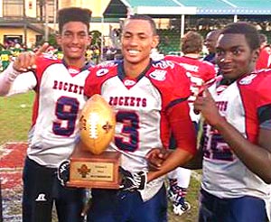 The Palm Bay Rockets defeated the West Lynn (Mass.) Rams 6-0 to win the 2013 Midgets Division II National Championship Friday at Disney’s Wide World of Sports Complex. (Image for SpaceCoastDaily.com))