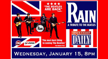 Rain - A Tribute to The Beatles comes to The King Center for the Performing Arts. Get your tickets at TheKingCenter.com. (King Center image)