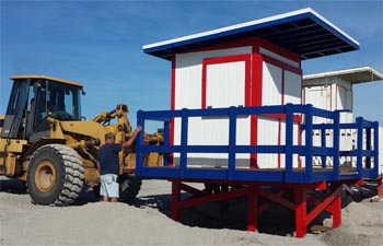 Towers were placed at Minutemen Causeway and Lori Wilson Park in Cococa Beach in early December. The tower placed at Lori Wilson was a replacement of an existing one, which was more than 10 years old. The rest replaced singe-person red stands. (image for SpaceCoastDaily.com)