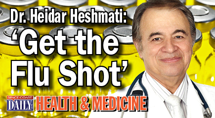 The Florida Department of Health in Brevard County reported a 63-year-old woman died yesterday due to complication of influenza. This is the third death in Brevard County due to influenza. Heidar Heshmati, MD, MPH, PhD, health director is encouraging anyone who has not received the influenza vaccine to get their shot. (Space Coast medicine & Active Living image)