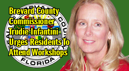 In 2008, Trudie  Infantini was elected Brevard County Commissioner for District 3, and she was re-elected in 2012 for an additional four year term. (Image for SpaceCoastDaily.com)