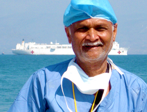 Dr. Kantilal Bhalani, a 2010 Central Florida Humanitarian and DGF founder, has traveled the world to assist the needy. (Image for Space Coast Medicine & Active Living)